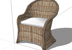 室内竹编座椅设计SU(草图大师)模型