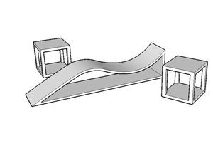 室外景观座凳SU(草图大师)模型