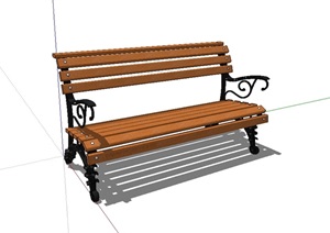 欧式长条座椅设计SU(草图大师)模型