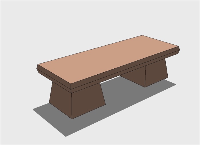 现代景观座凳SU模型(3)