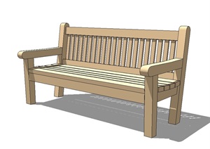 现代室外景观长条座椅SU(草图大师)模型