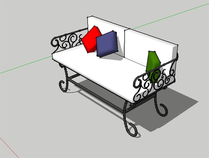 欧式庭院座椅设计SU模型(2)
