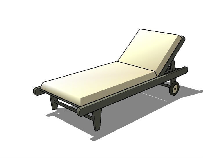 某园林景观躺椅设计SU模型(1)