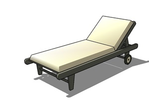 某园林景观躺椅设计SU(草图大师)模型