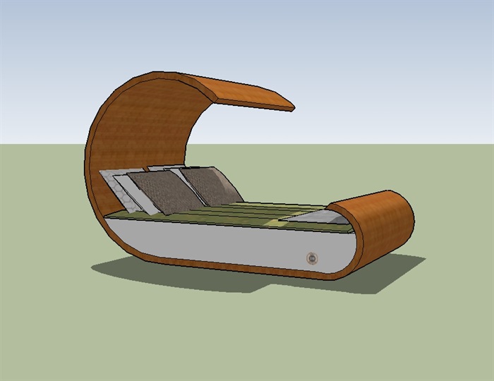 某室外独特的躺椅设计SU模型(2)