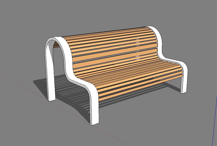 园林景观独特的座椅设计SU模型(1)