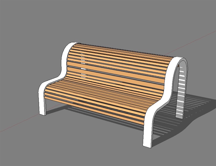 园林景观独特的座椅设计SU模型(2)