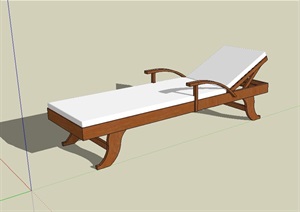 园林景观详细的躺椅设计SU(草图大师)模型