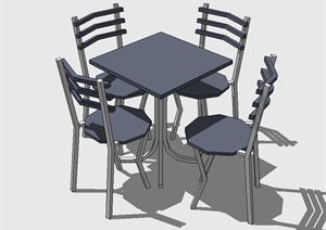 室外景观私人桌椅组合SU(草图大师)模型