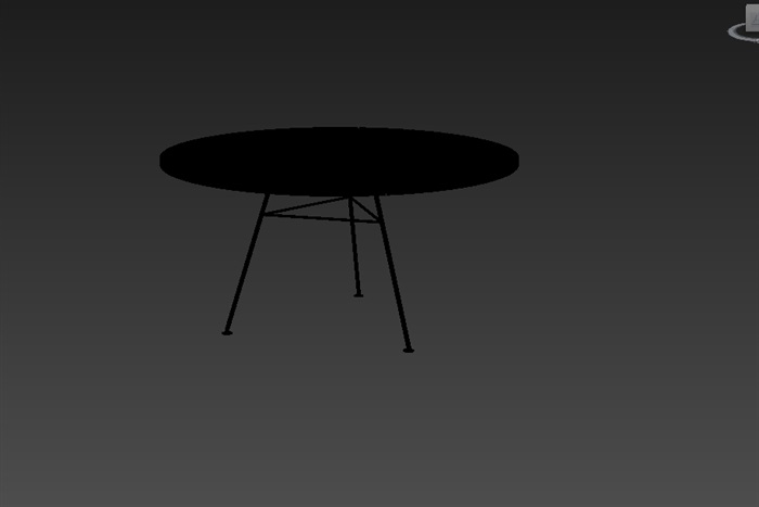 现代风格室内圆形桌子设计3d模型(1)