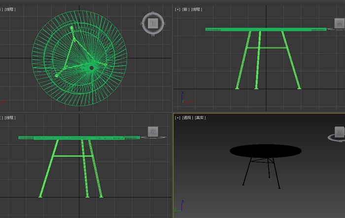 现代风格室内圆形桌子设计3d模型(2)