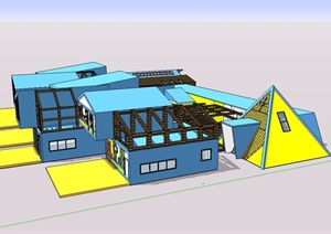 幼儿园教育建筑SU(草图大师)模型