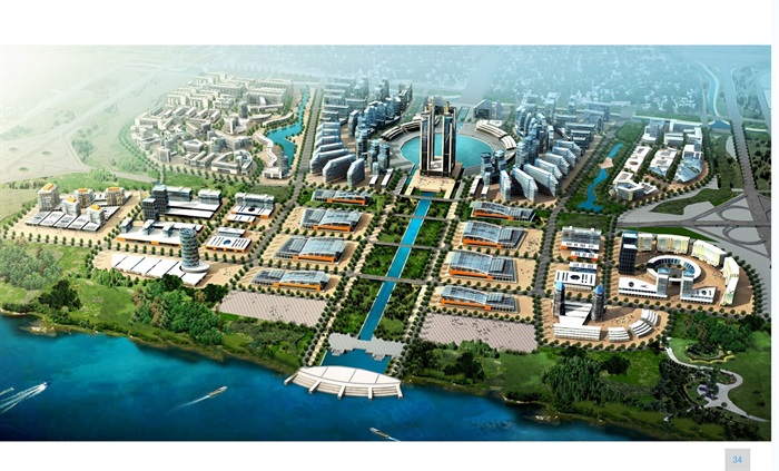 武汉新区滨水区概念性城市设计jpg方案(1)