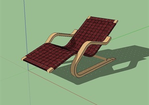 室外景观经典躺椅设计SU(草图大师)模型