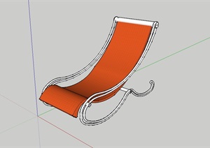 现代庭院经典躺椅设计SU(草图大师)模型