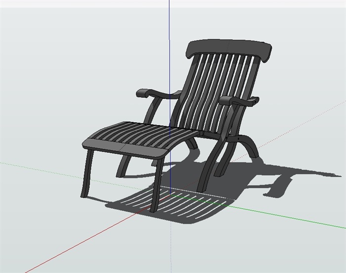 现代园林景观躺椅设计SU模型(2)