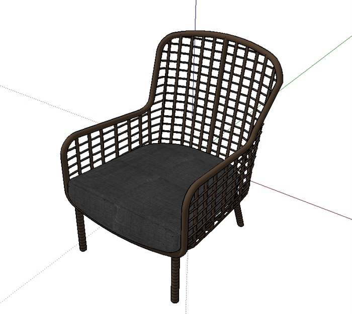 现代独特的室内座椅SU模型(1)
