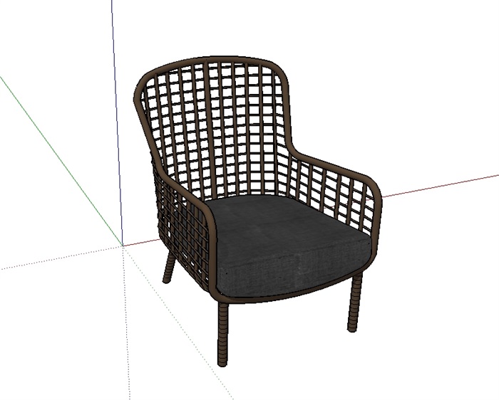 现代独特的室内座椅SU模型(2)