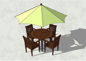 绿色休闲座椅SU(草图大师)模型