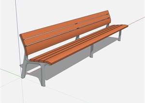 某公园长条座椅SU(草图大师)模型