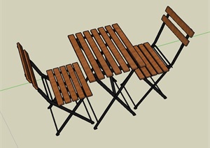 现代风格休闲区桌椅SU(草图大师)模型