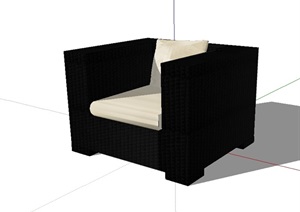 现代室内空间座椅SU(草图大师)模型