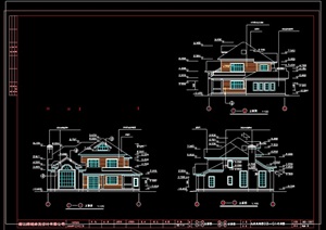 独栋欧式别墅住宅设计cad方案图