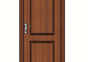卧室木质门设计SU(草图大师)模型