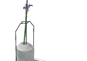 现代花瓶插花素材设计SU(草图大师)模型