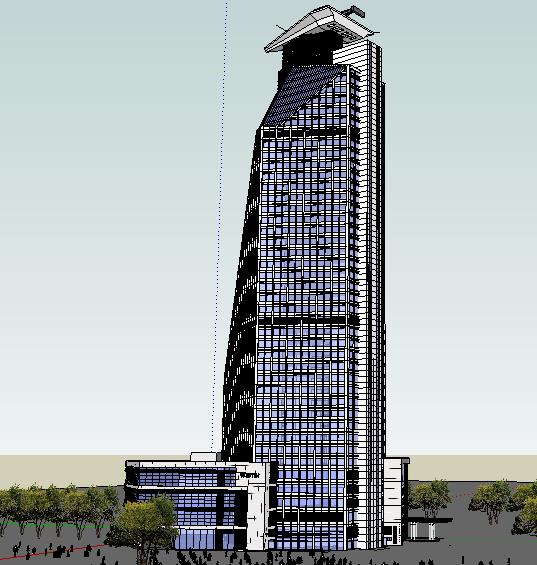 厦门航空港大厦（威斯汀酒店）建筑设计SU模型