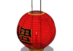 圆形灯笼设计SU(草图大师)模型