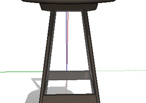 现代吧台坐凳详细设计SU(草图大师)模型