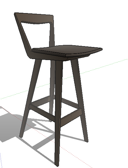 现代吧台坐凳详细设计su模型