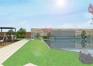 公共屋顶庭院景观设计SU(草图大师)模型
