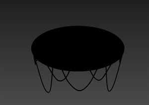 现代圆形独特的桌子设计3d模型
