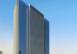 一个现代风格办公大楼的平面规划和建筑cad方案图