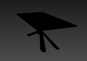 某现代详细的室内桌子3d模型