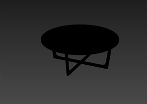 现代室内圆形桌子设计3d模型