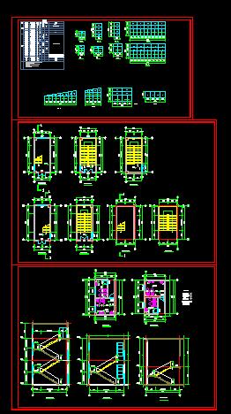 一套现代风格的大玻璃窗的汽车4S店cad建筑图