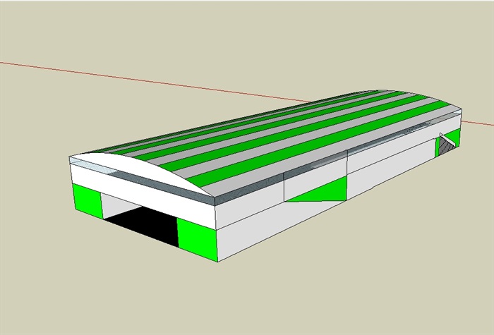 某交通车站建筑设计su模型(3)