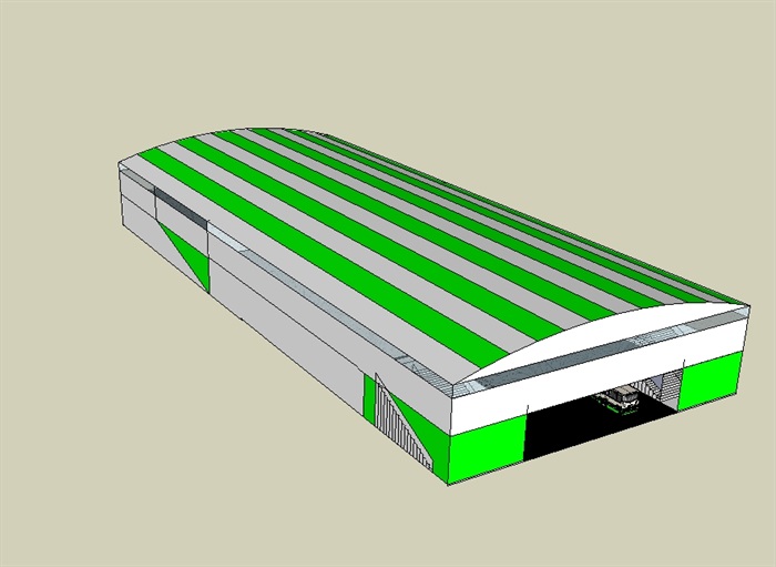 某交通车站建筑设计su模型(2)