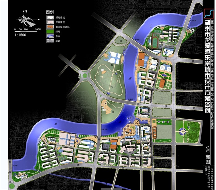 湖州市龙溪港东岸城市规划设计jpg、cad方案(8)