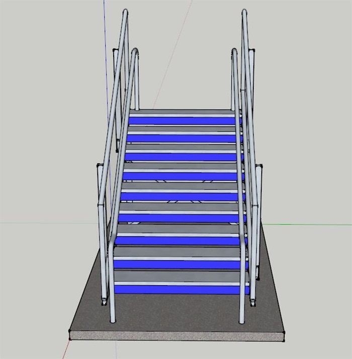 某室内铁艺楼梯设计su模型