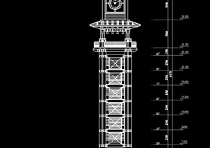 中式钟楼设计图纸