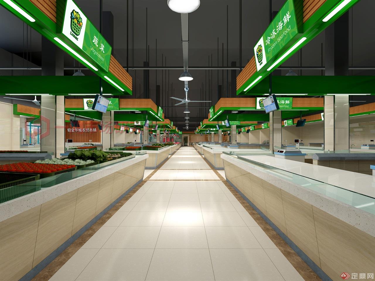 华城农贸市场设计—蔬菜区—一鸿市场研究中心