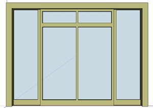 某现代室内窗户设计SU(草图大师)模型