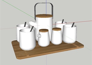 厨房空间调料杯设计SU(草图大师)模型