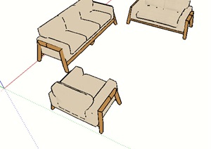 详细沙发组合设计SU(草图大师)模型