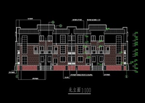 杭州精品排屋别墅设计cad施工图
