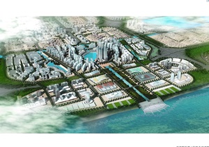 新区滨水区概念性城市设计jpg方案